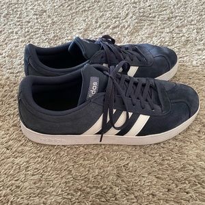 Womens ADIDAS NEO comfort footbed Navy blue suede sneakers tennis shoes